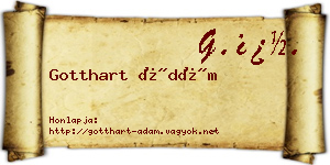 Gotthart Ádám névjegykártya